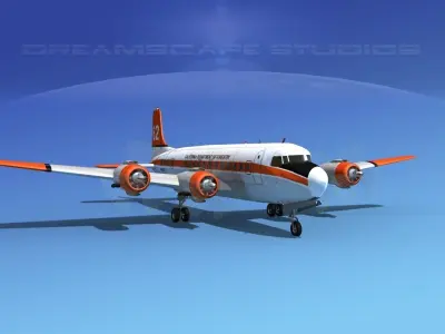 Douglas DC-6 California Dept Forrestry 3D model
