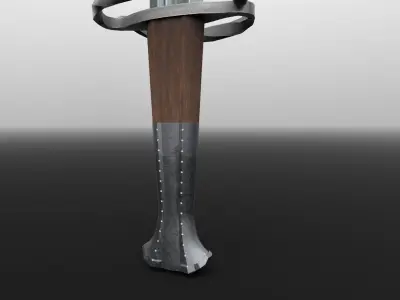 Medieval Sword - Katzbalger Low-poly 3D model