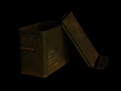 Military iron cans industrial supplies military supplies Low-poly 3D model