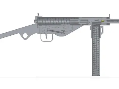 MP-3008 machine gun 3D model
