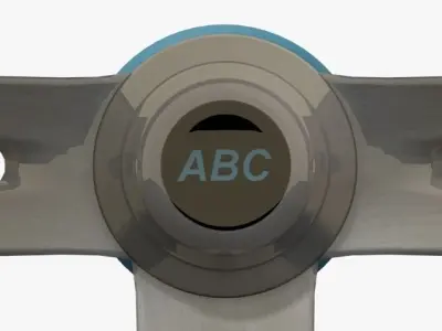 California Metal Flake Steering 3D model