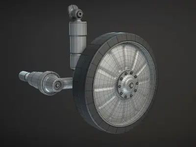 BMP IFV Wheels High-Poly Set 3D model