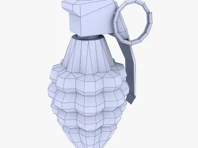Hand Grenade low poly Low-poly 3D model