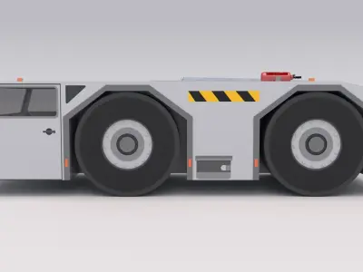Aircraft Tow Tractor Low-poly 3D model
