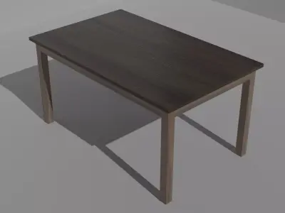 Low Poly Simple Wooden Table Free low-poly 3D model