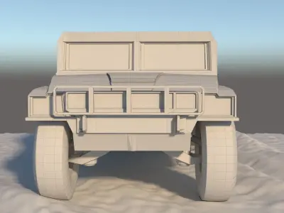 military police Low Poly 3D model