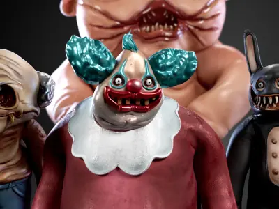 Horror Toys - Cursed Toys  Low-poly 3D model