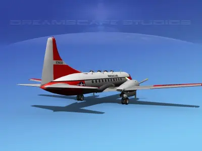 Convair T-29 USAF V02 3D model