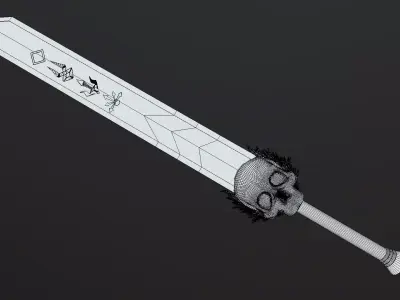 Stygius the Blade of the Underworld Low-poly 3D model