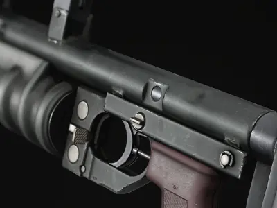 PBR Russian RGM-40 Kastet and GP-25 Grenades Low-poly 3D model