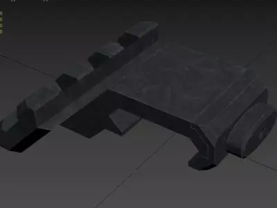 Rail Offset M01 Low-poly 3D model