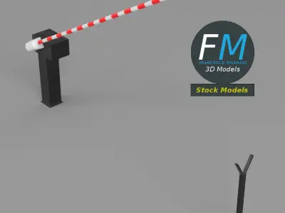 Level crossing 3D model
