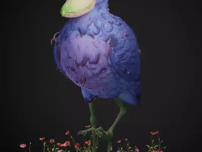 shoebill Low-poly 3D model