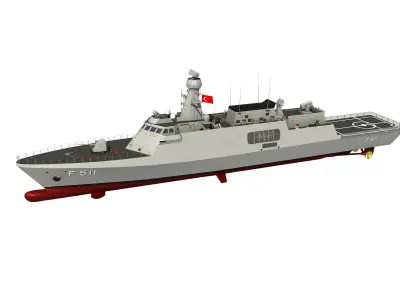 MILGEM CLASS CORVETTE TCG HEYBELIADA 3D model
