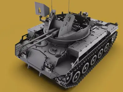 M42 Duster 40mm Self-Propelled Anti-Aircraft Gun 3D model