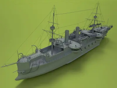 Brazilian Cruiser Almirante Tamandare 3D model