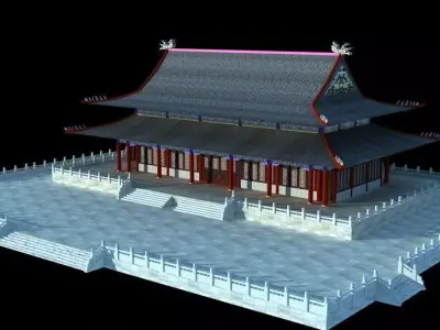 Chinese Mahavira Hall 3D model