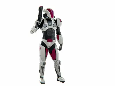 CYBER SOLDIER R-500  Rigged for Unreal Engine - Unity - MIXAMO  3D model