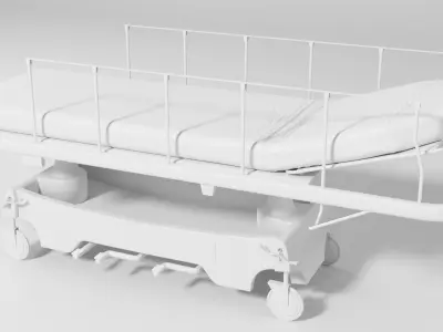 Hospital Stretcher Free 3D model