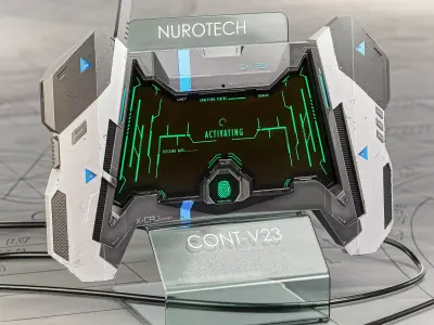 Sci-fi Controller V23 PBR Low-poly 3D model