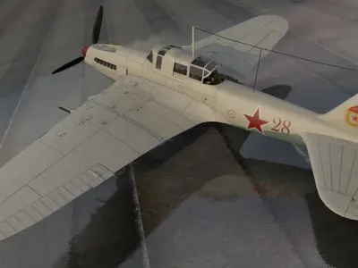 Ilyushin IL-2M3 Sturmovik 3D model