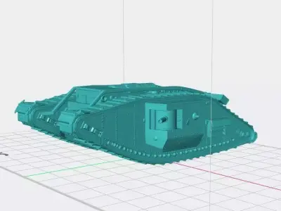 Tank STL File  Armored Vehicle 3D Print Model 3D print model