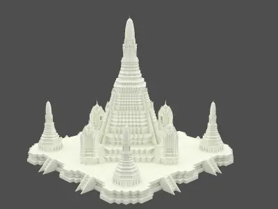 Wat Arun Temple 3D model