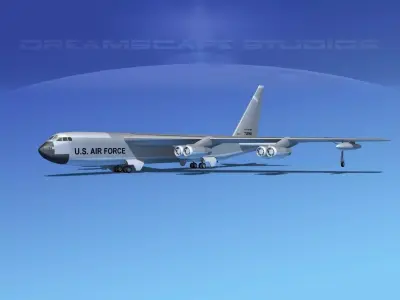 Boeing B-52C Stratofortress V01 3D model