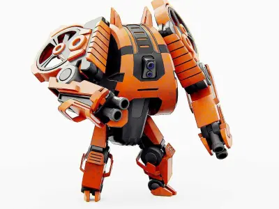 MILITARY ROBOT C-200 Rigged for Unreal Engine - Unity - MIXAMO 3D model