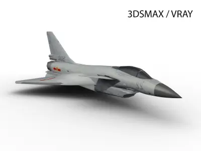 J-10 CHENGDU Low-poly 3D model