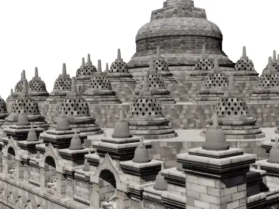 Borobudur 3D Model Low-poly 3D model