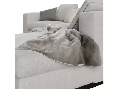 Sand L Sofa 01 Free low-poly 3D model