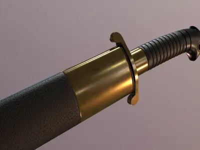 Cleaver of the lower ranks of naval artillery 3D model