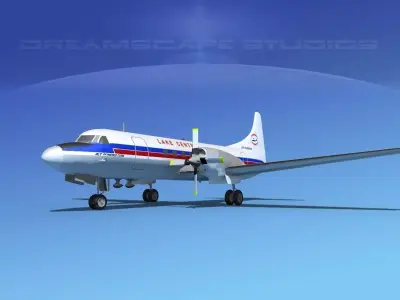 Convair CV-580 Lake Central 3D model