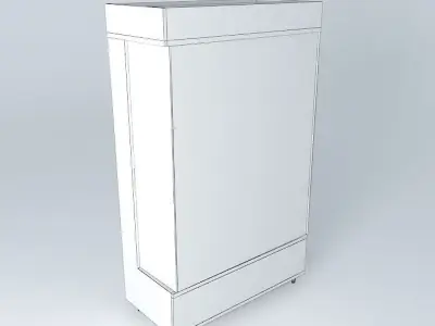 Kit821B display case with glass shelves Free 3D model
