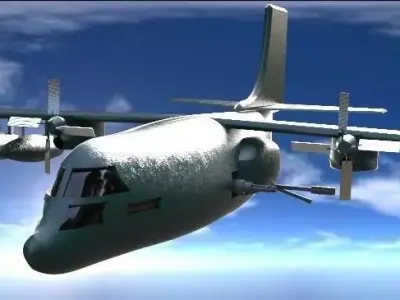 AC 130 guship Free 3D model