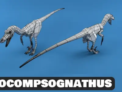 Dinosaur Mesh Low-poly 3D model