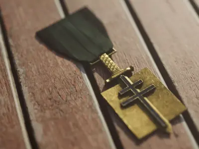 Order of Liberation - WW2 French Military Medal Free low-poly 3D model