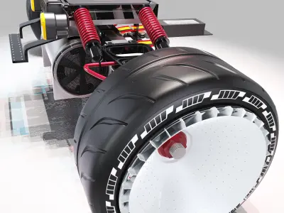 Electric car - ev - electric vehicle 3D model