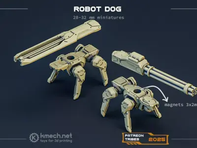 Robot Dog miniature Free 3D print model