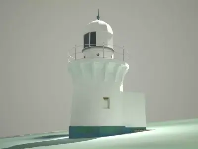 Ballina Lighthouse Low Poly 3D model