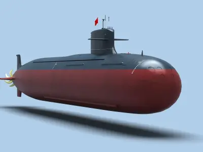 Chinese Type093 Nuclear Submarine 3D model