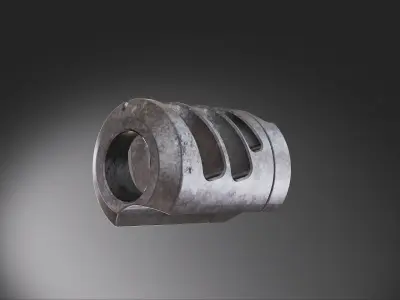 muzzle brake crew station 3D model