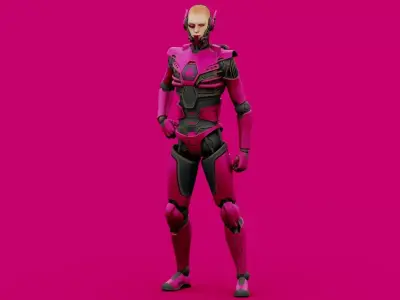 CYBORGTOPIA B-36  Rigged for Unreal Engine - Unity - MIXAMO 3D model