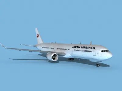 Boeing 767-400 Japan Air Lines 3D model