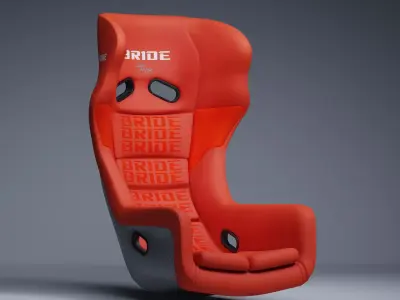 BRIDE MAXIS III Racing Bucket Seat Low-poly 3D model