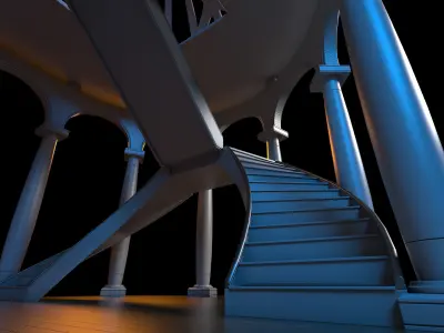 Architecture arched structure 3D model