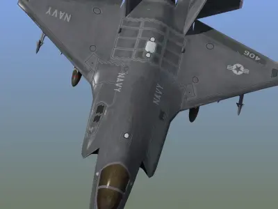 F35C Navy JSF Low-poly 3D model