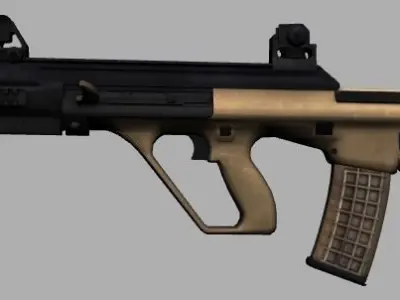 AUG Low Poly gun Free low-poly 3D model