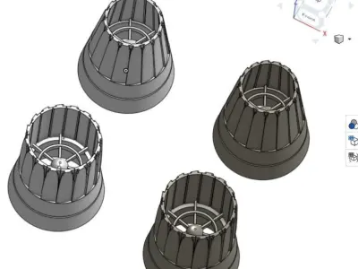 F-16 Engine Nozzles 3D print model